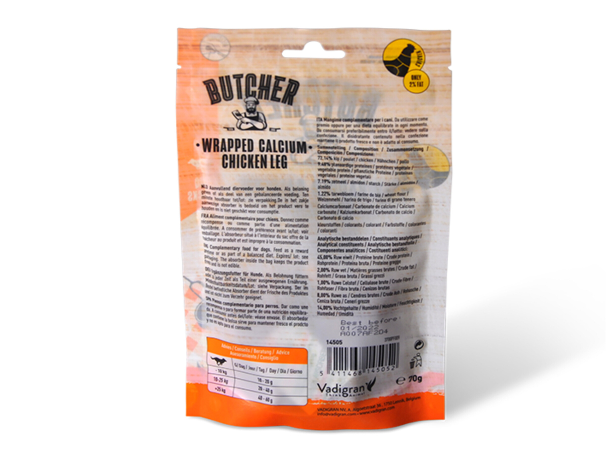Butcher BBQ - Snacks - DogChicken Wrapped Calcium chicken