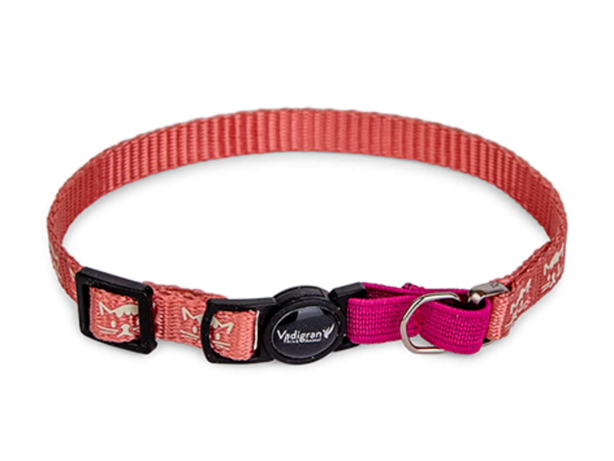 CO LE Cat Walking Transport CatCat collar Glow Up pink 20 30cmx10mm Vadigran