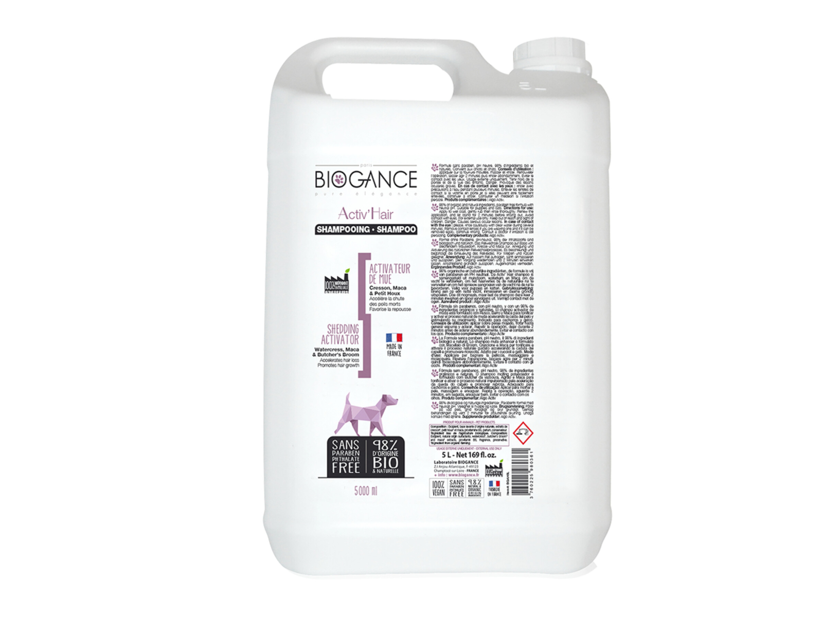 Biogance Care DogBIOGANCE dog sheddingactivator shampoo 5L Vadigran