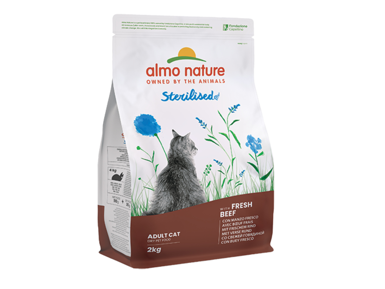 Almo Nature cat dry Food CatHolistic Cats 2Kg Sterilised beef and