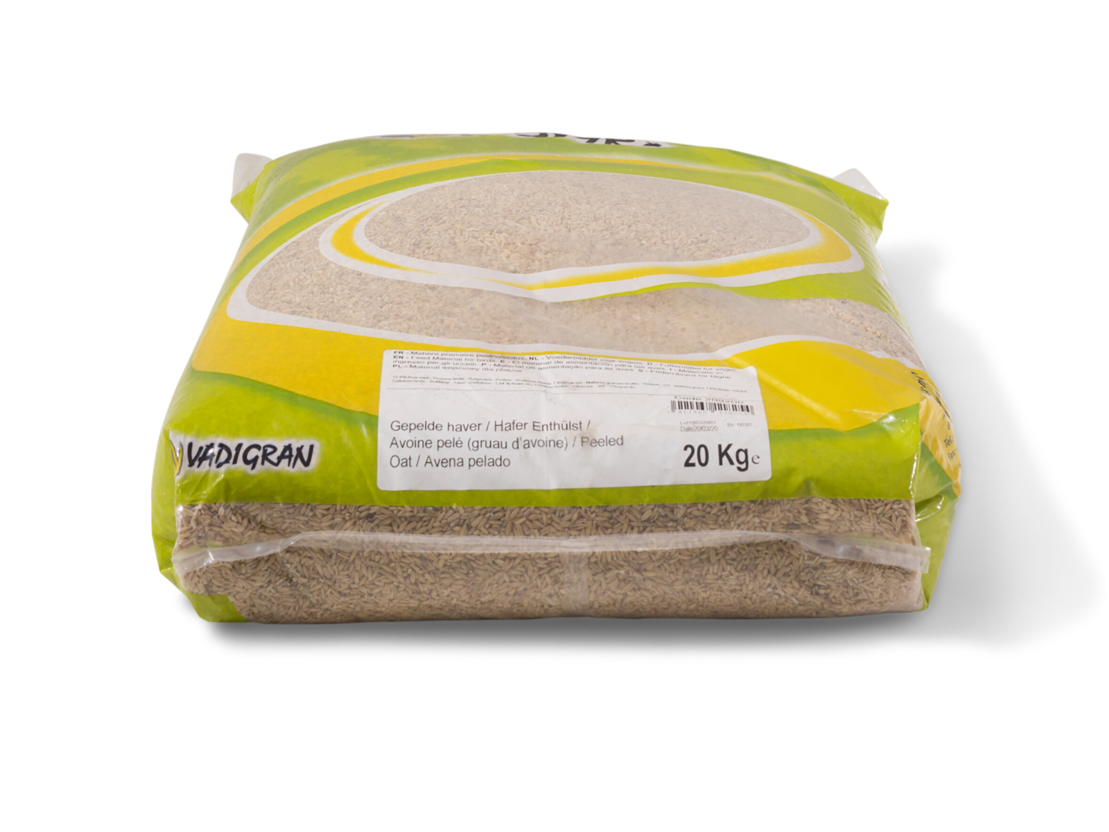 Grains et graines simples Nourriture OiseauxAvoine pelée 20 Kg Vadigran