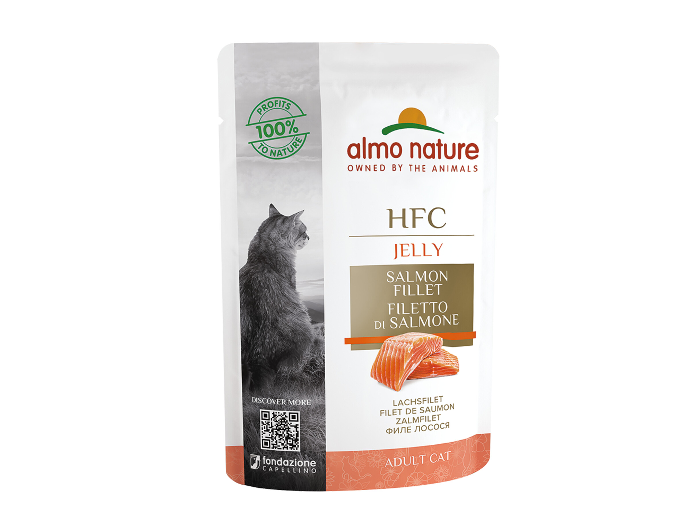 Almo Nature cat wet Food CatHFC Cats 55g Jelly with salmon Vadigran