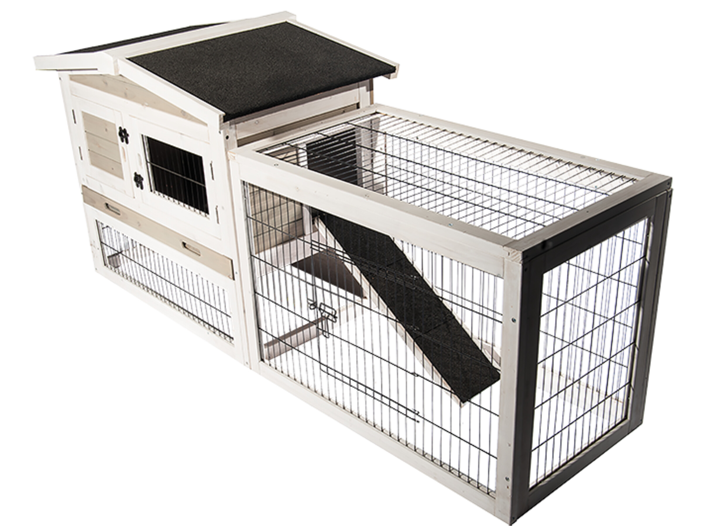 Vertrek Ideaal Bungalow Hokken en tuinparken - Hokken, kooien en accessoires - KnaagdierenKonijnenhok Oregon stone 155x53x70cm - Vadigran Vertrek Ideaal Bungalow Hokken en tuinparken - Hokken, kooien en accessoires - KnaagdierenKonijnenhok Oregon stone 155x53x70cm - Vadigran