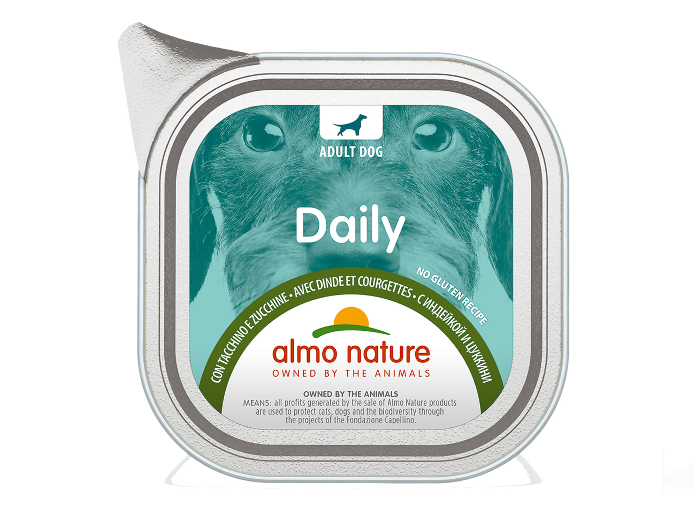 Almo Nature Dog Wet Food DogDaily Dogs 100g with Turkey and Courgette Vadigran