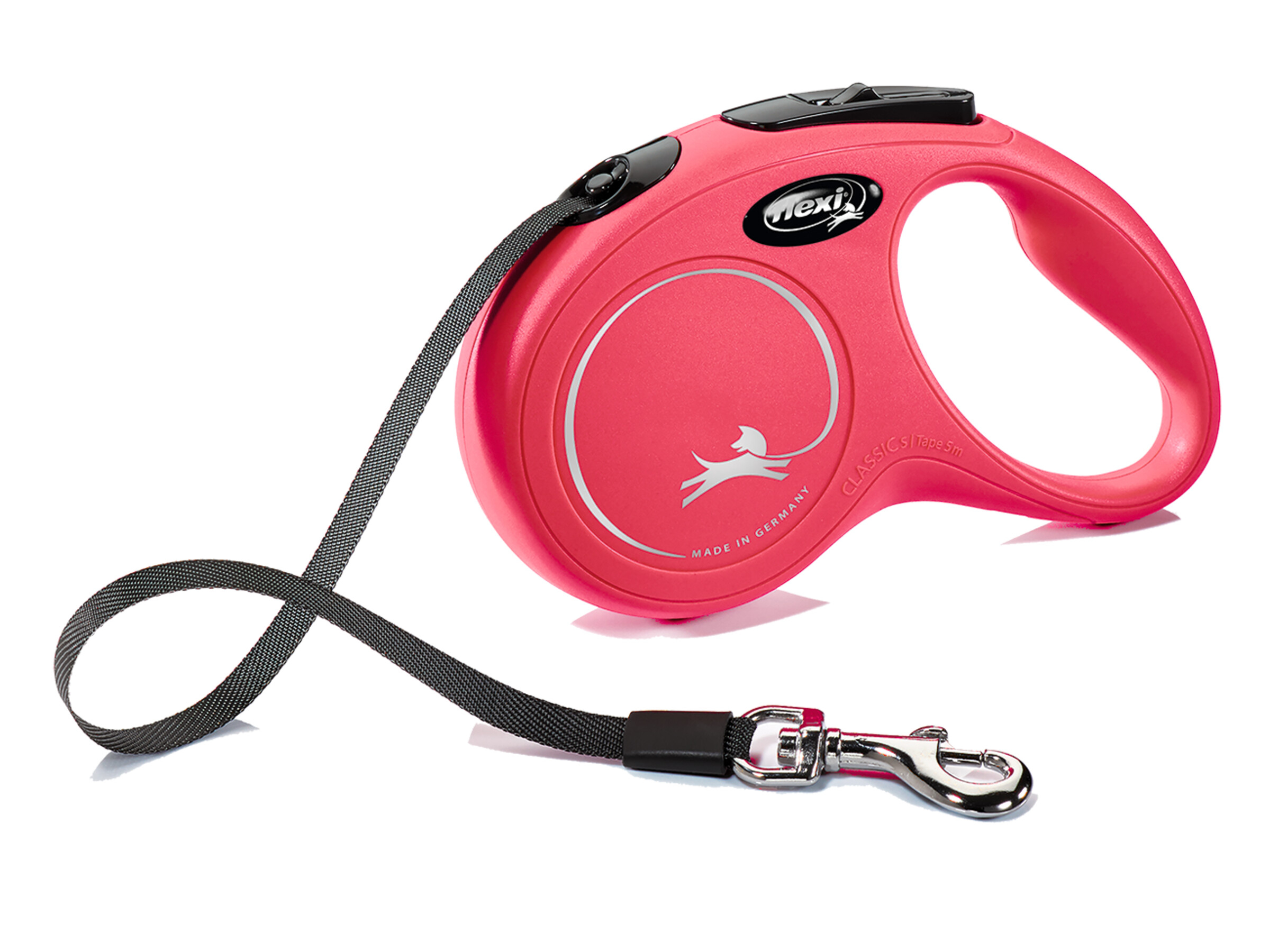 Laisse à enrouleur sangle Flexi New Classic pour chien