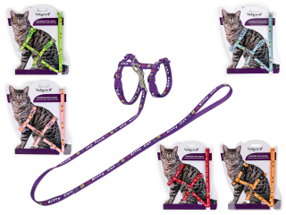 CO & LA Chat - Se promener & Transport - ChatHarnais + Laisse chat Nylon  Classic rouge - Vadigran